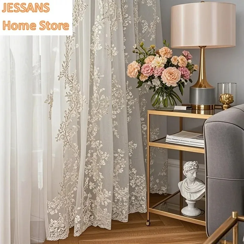 European Embroidered Luxury Sheer Tulle for Living Room Bedroom Dining Window Wedding Partition Door Screen Shutt
European Embroidered Luxury Sheer Tulle for Living Room Bedroom Dining Window Wedding Partition Door Screen Shutt