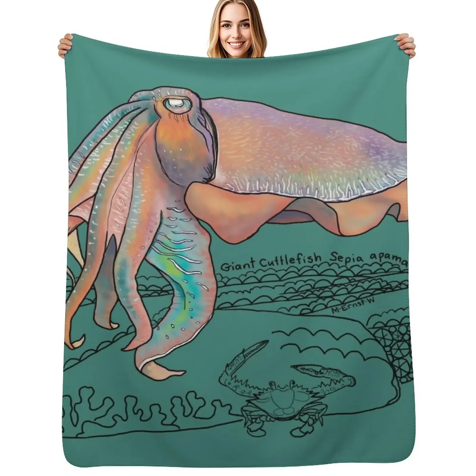 Giant Cuttlefish Doodle Throw Blanket sofa bed Heavy Decorative Throw Luxury Brand Blanket
Giant Cuttlefish Doodle Throw Blanket sofa bed Heavy Decorative Throw Luxury Brand Blanket