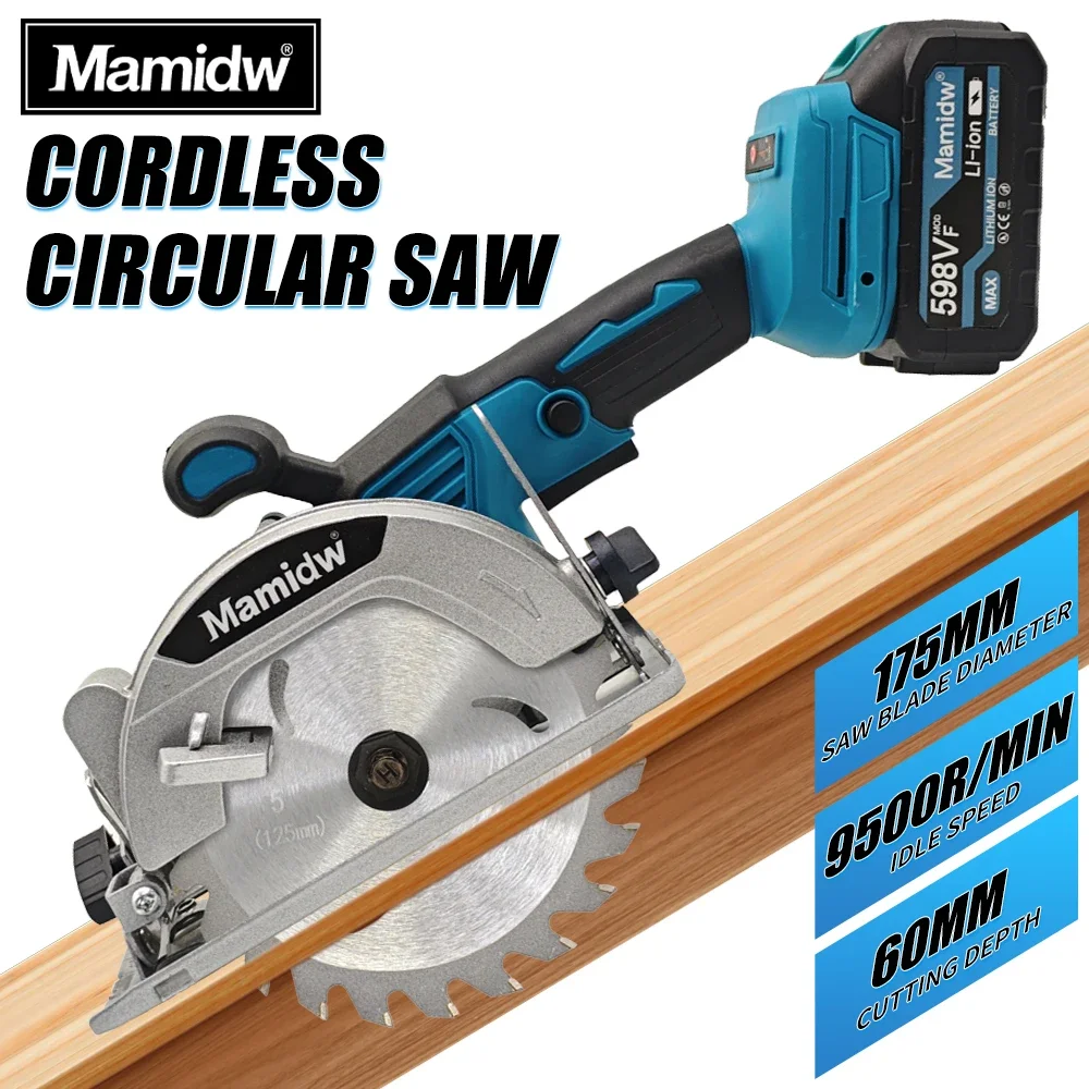 Mamidw high-power electric circular saw, easily cuts all materials,(tool only), compatible with Makita 18V battery interface
Mamidw high-power electric circular saw, easily cuts all materials,(tool only), compatible with Makita 18V battery interface