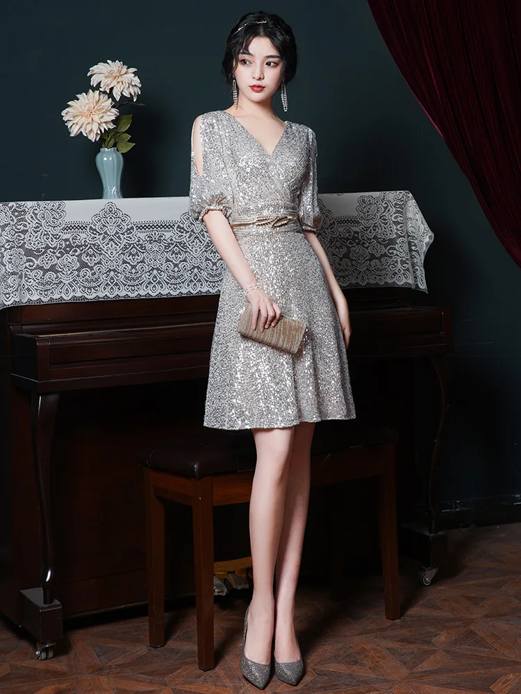 iny Sequin Evening Dr Women's Luxury High-End Sensation Birthday Annual Meeting Host ort Sve V-Ne mid Waist
iny Sequin Evening Dr Women's Luxury High-End Sensation Birthday Annual Meeting Host ort Sve V-Ne mid Waist