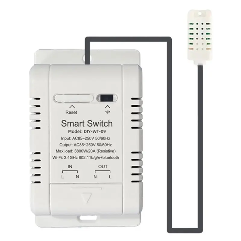 2026 New Ewelink WIFI Temperature Humidity Switch 20A Temperature Humidity Monitor With Sensor Probe For Greenhouse
2026 New Ewelink WIFI Temperature Humidity Switch 20A Temperature Humidity Monitor With Sensor Probe For Greenhouse