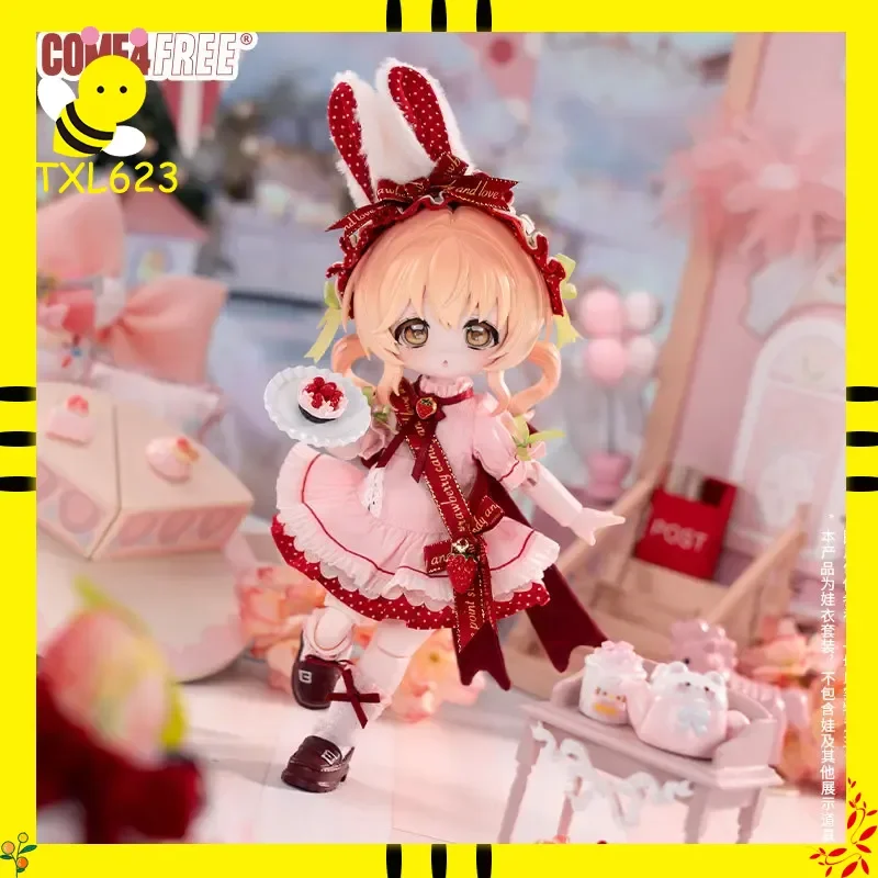New Arrival Come4free Bonnie Bunny BJD Outfit Set, Pink Red Polka Dot Strawberry Lolita Dress, Cute Doll Clothing Accessories
New Arrival Come4free Bonnie Bunny BJD Outfit Set, Pink Red Polka Dot Strawberry Lolita Dress, Cute Doll Clothing Accessories