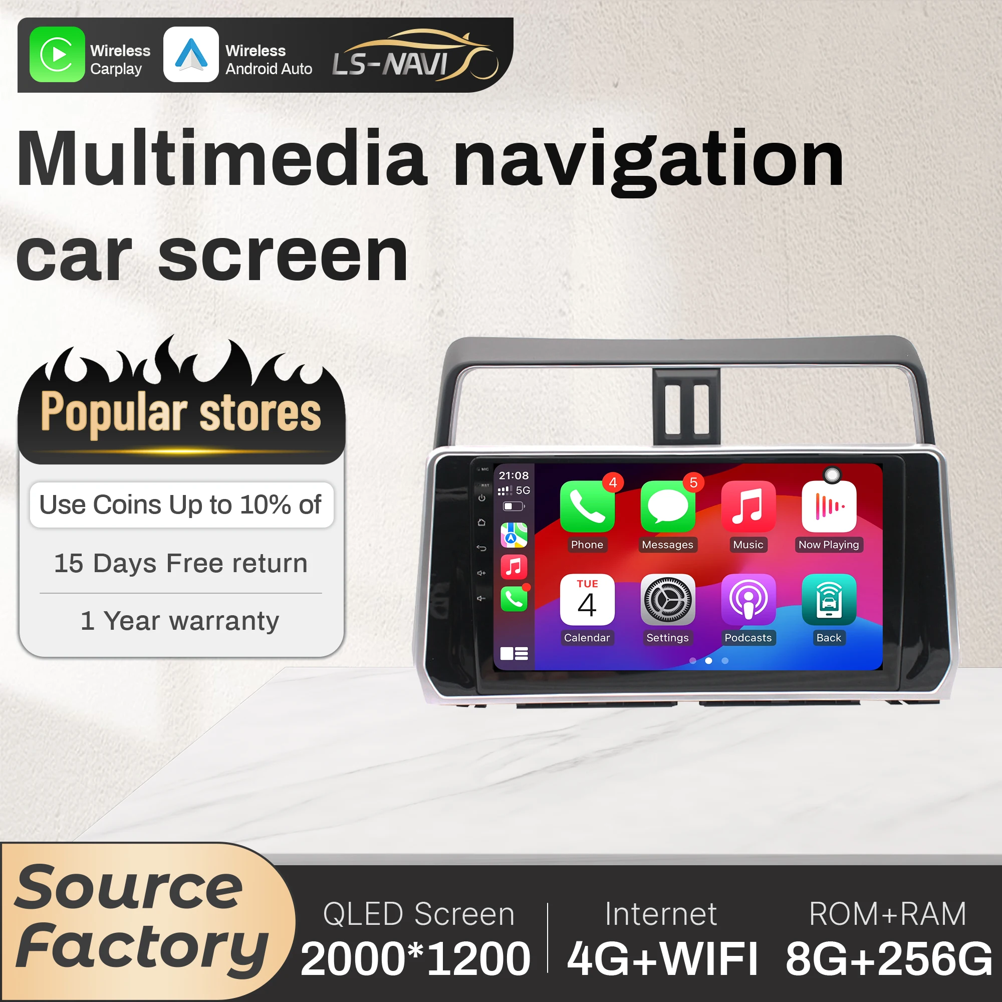 9inch Car Radio For Toyota Land Cruiser Prado 150 2018-2020 4G Head Unit Wireless Bluetooth CarPlay Touch Screen Stereo
9inch Car Radio For Toyota Land Cruiser Prado 150 2018-2020 4G Head Unit Wireless Bluetooth CarPlay Touch Screen Stereo