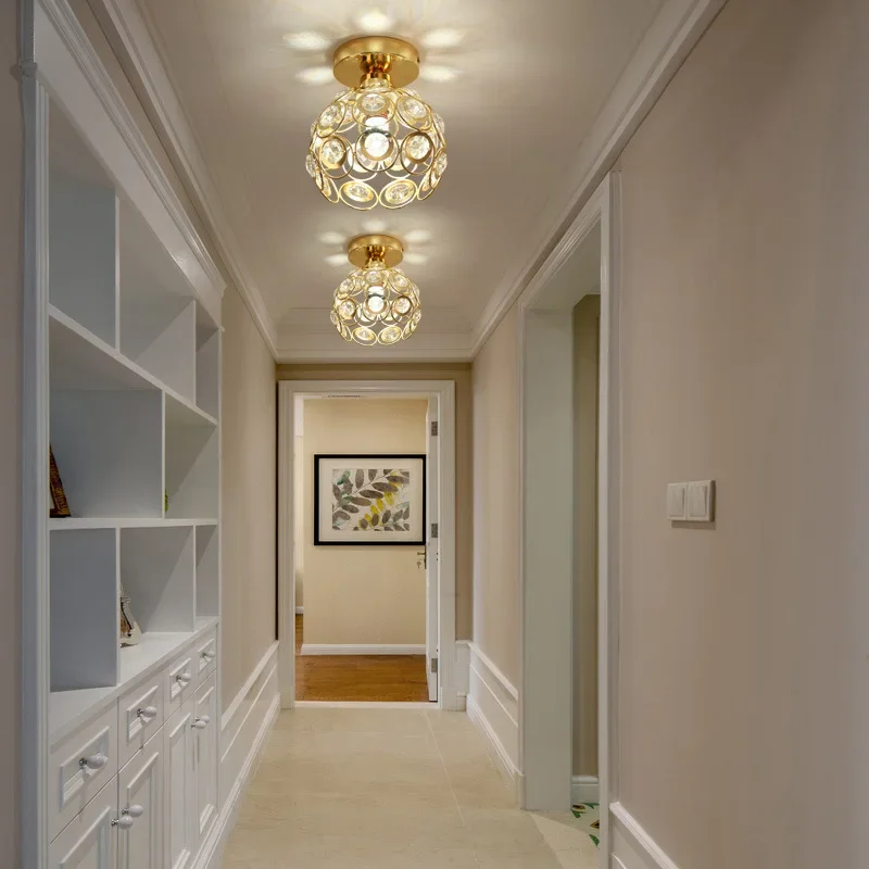 Creative Iron&Crystal Ceiling Light Modern Flush Mount Chandelier for Hallway Entryway E27, Personality Design, Elegant&Stylish
Creative Iron&Crystal Ceiling Light Modern Flush Mount Chandelier for Hallway Entryway E27, Personality Design, Elegant&Stylish