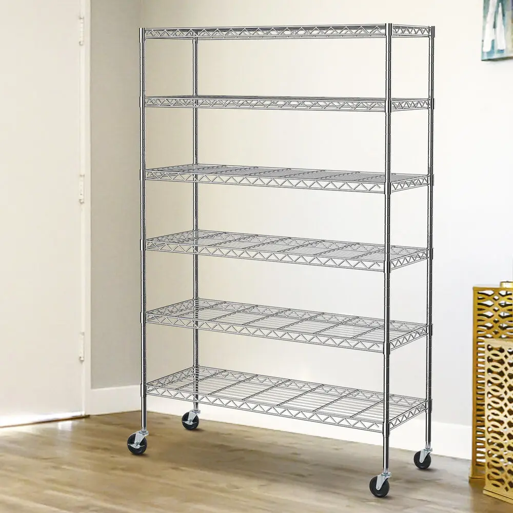 US Adjustable Wire Shelving Metal Shelf, Garage Storage Rack, Black, 6, 5 Tier, High Quality
US Adjustable Wire Shelving Metal Shelf, Garage Storage Rack, Black, 6, 5 Tier, High Quality