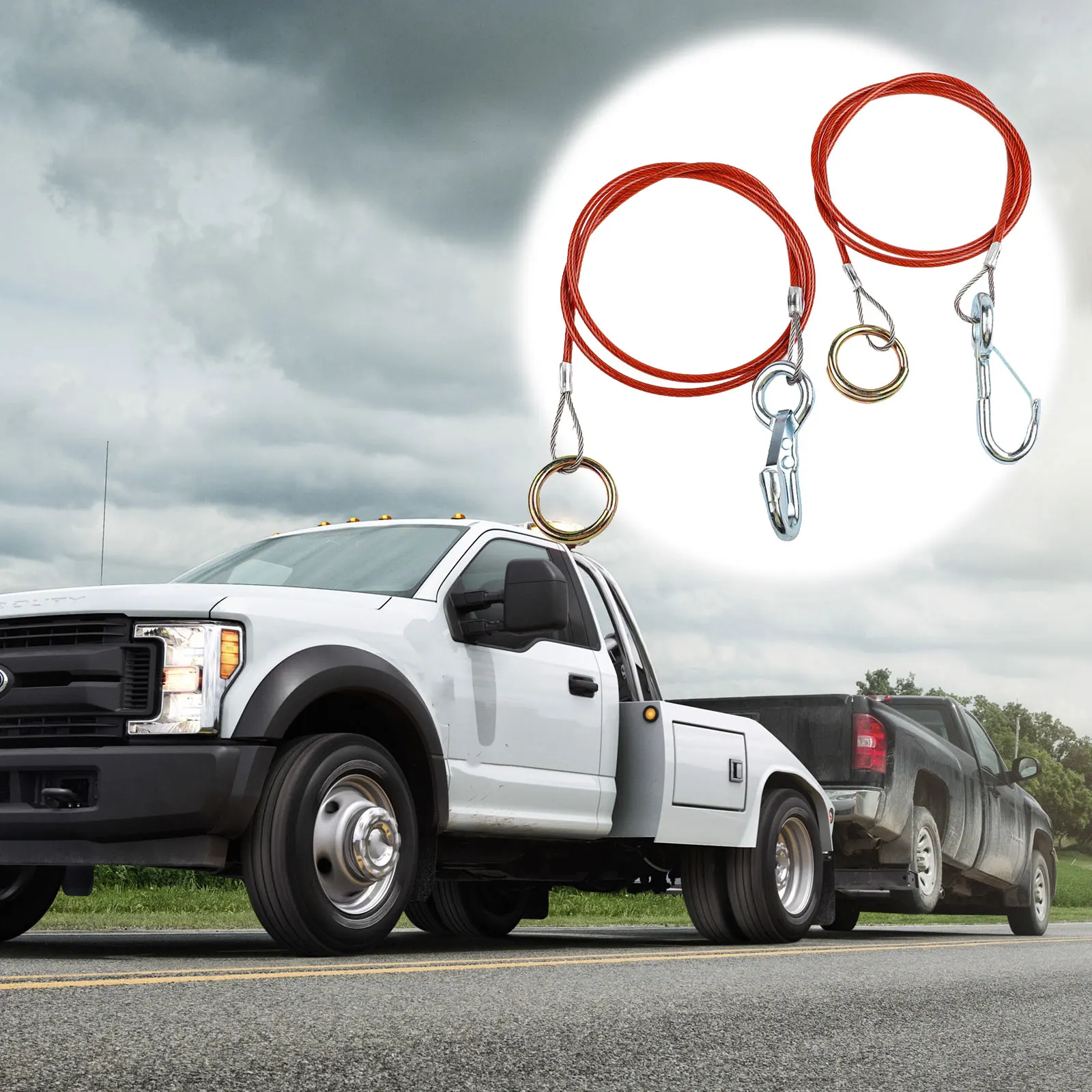 4 Mm Diameter Breakaway Ropes Compact Storage Easy Assembly Essential Tool For Trailers Reliable Hold System Sturdy Metal Hook
4 Mm Diameter Breakaway Ropes Compact Storage Easy Assembly Essential Tool For Trailers Reliable Hold System Sturdy Metal Hook