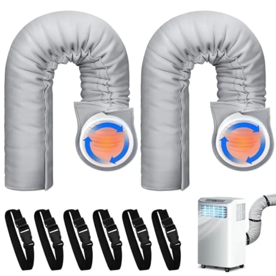 Air Conditioner Hose Cover Wrap, Portable AC Hose Insulation Sleeve Fits for 5" and 5.9" Diameter Exhaust Hose, Insulated Hoses
Air Conditioner Hose Cover Wrap, Portable AC Hose Insulation Sleeve Fits for 5" and 5.9" Diameter Exhaust Hose, Insulated Hoses