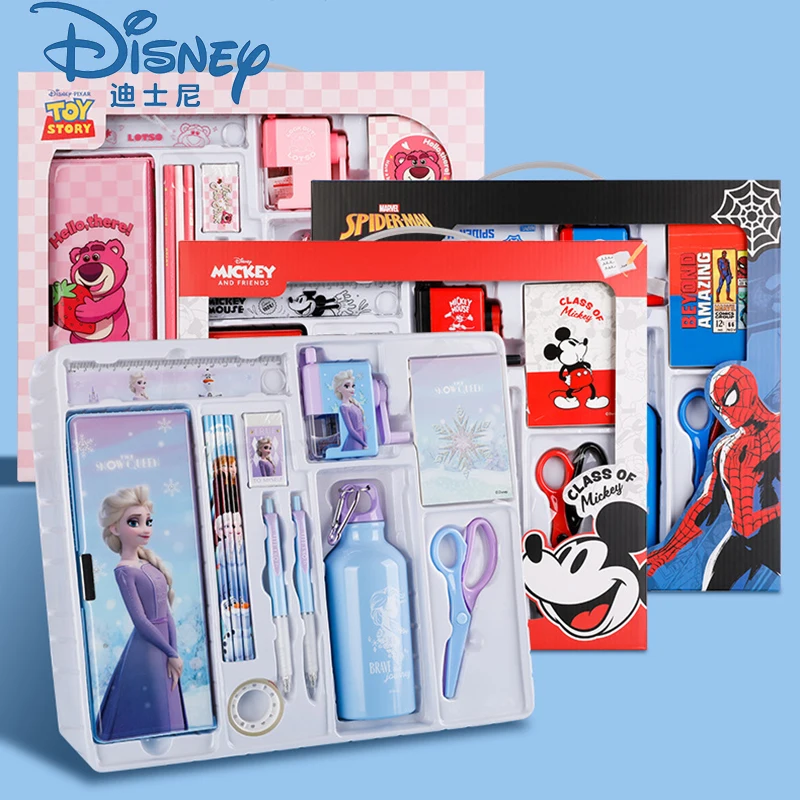 13pcs Disney Stationery Set Gift Box Mickey SpiderMan Lotso Elsa student School Supplies Water scissors Eraser pencil Kids Gift
13pcs Disney Stationery Set Gift Box Mickey SpiderMan Lotso Elsa student School Supplies Water scissors Eraser pencil Kids Gift