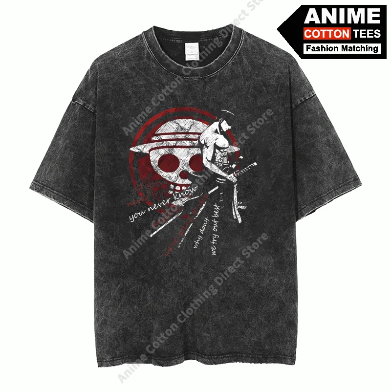 Retro Washed Street Styl T Shirt Anime ONE PIECE - Fencer · Roronoa Zoro Print Clothes Cotton Loose Men Women Short Sleeve Tees
Retro Washed Street Styl T Shirt Anime ONE PIECE - Fencer · Roronoa Zoro Print Clothes Cotton Loose Men Women Short Sleeve Tees