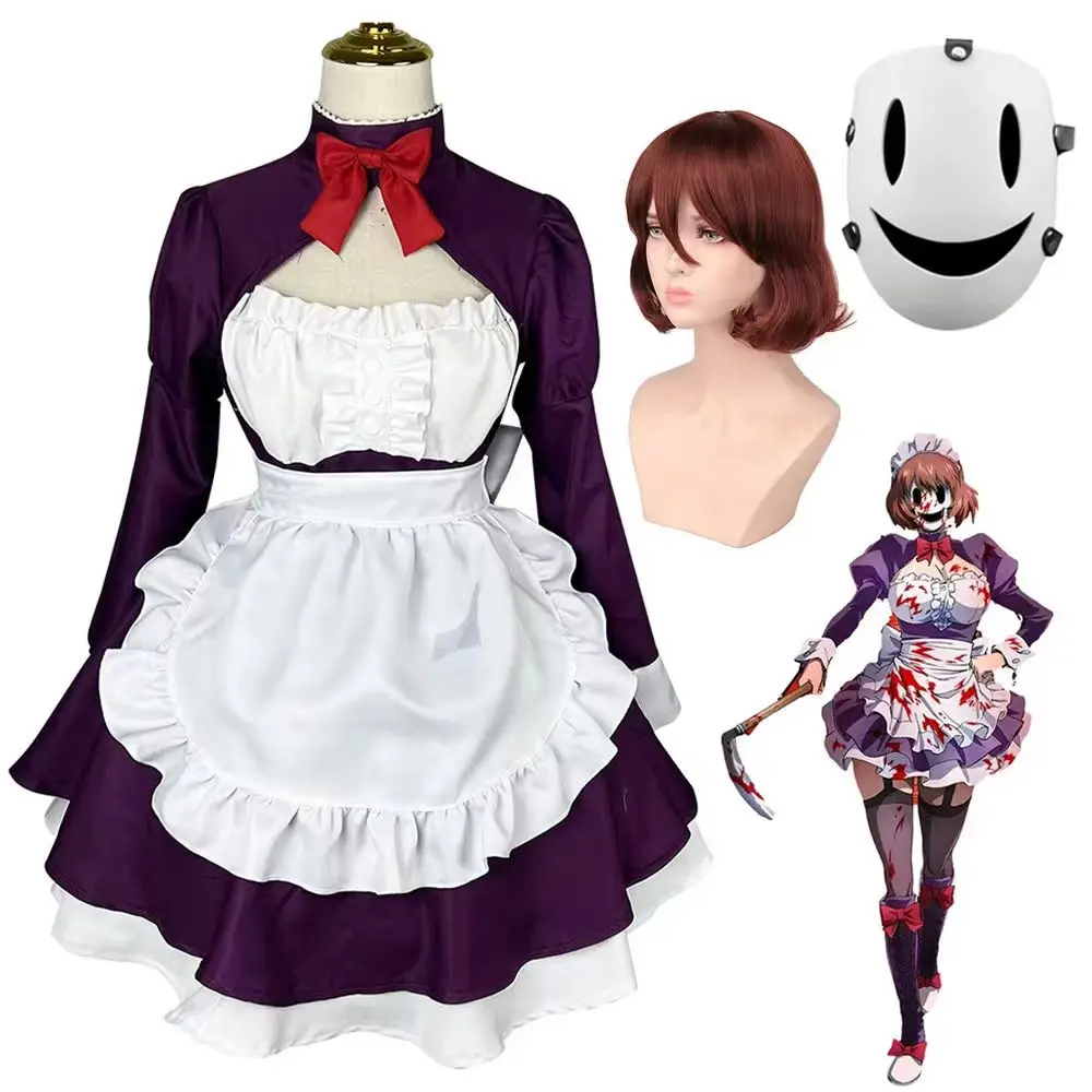 Masked Figure Anime Maid Cosplay Costume Suitable for Halloween and Christmas
Masked Figure Anime Maid Cosplay Costume Suitable for Halloween and Christmas