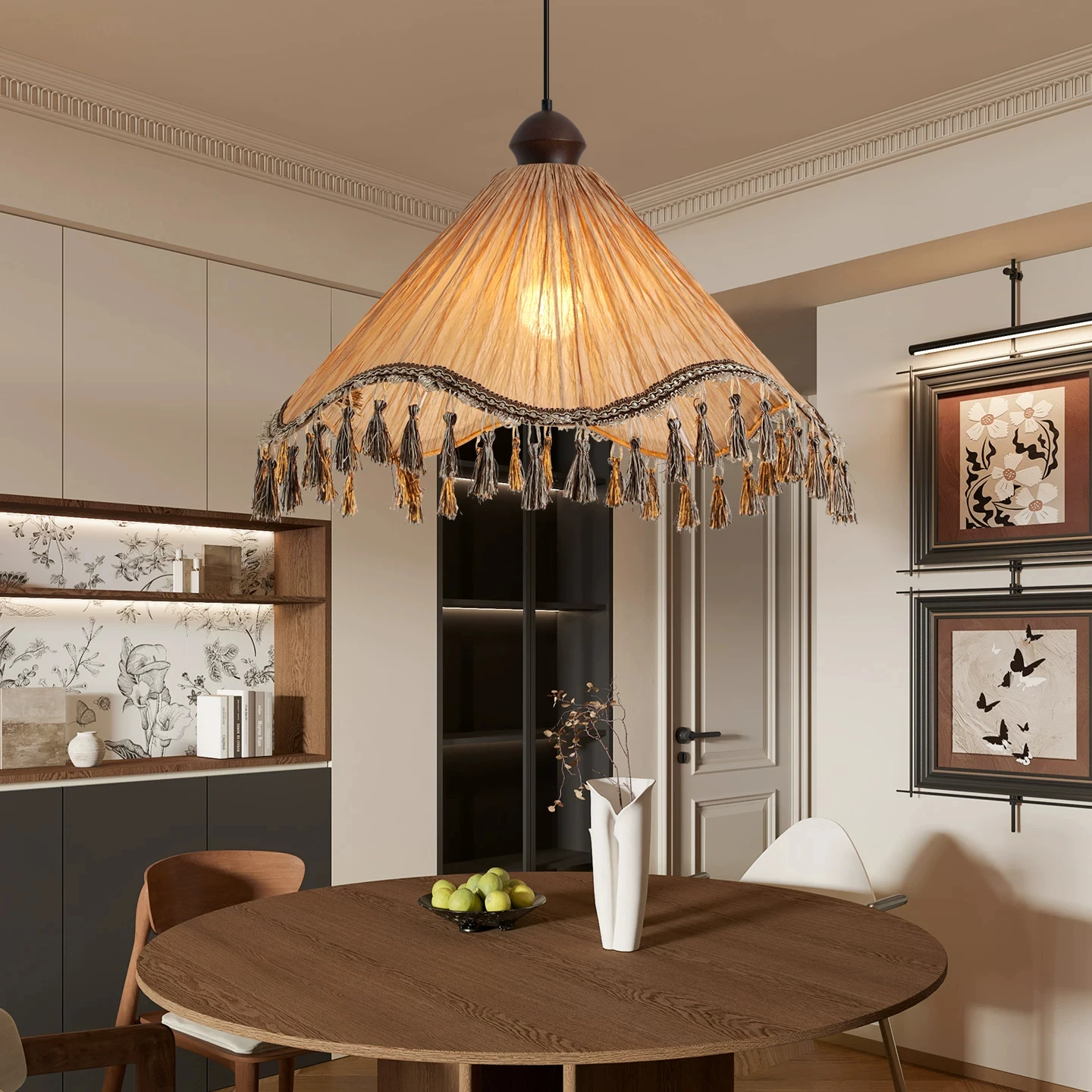 Japanese Retro Fabric Tassel Umbrella Pendant Light Atmosphere Restaurant Chandelier Lights Dining Room Bedroom E27 Hanging Lamp
Japanese Retro Fabric Tassel Umbrella Pendant Light Atmosphere Restaurant Chandelier Lights Dining Room Bedroom E27 Hanging Lamp