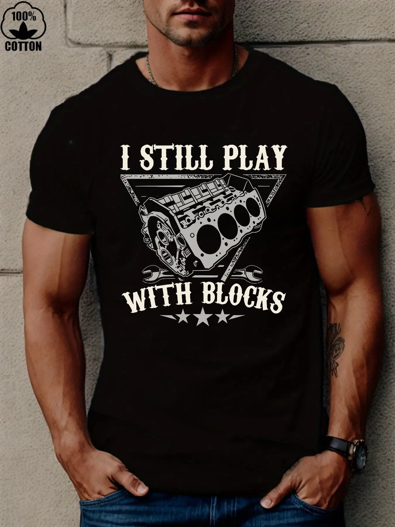 Happy Valentine'S Day Men's I Still Play With Blocks Car Mechanic Motor Valentine'S T-Shirt, 220gsm Round Neck Casual Heavy Pu
Happy Valentine'S Day Men's I Still Play With Blocks Car Mechanic Motor Valentine'S T-Shirt, 220gsm Round Neck Casual Heavy Pu