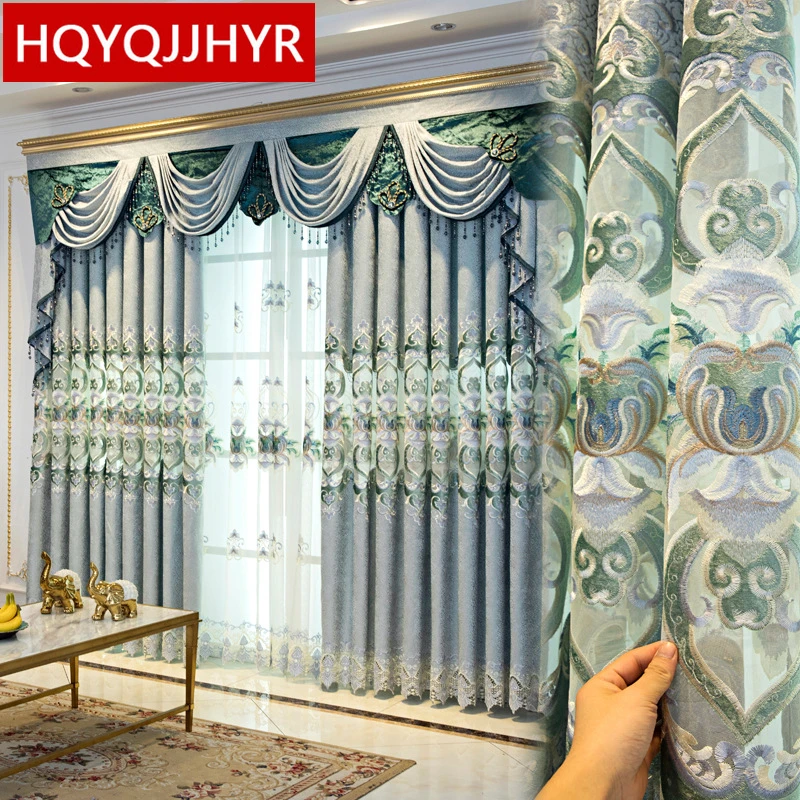 HQYQJJHYR Blue Brown High Quality Embroidered Decorative Living Room Curtains Luxury Elegant Custom Curtains For Bedroom Kitchen
HQYQJJHYR Blue Brown High Quality Embroidered Decorative Living Room Curtains Luxury Elegant Custom Curtains For Bedroom Kitchen