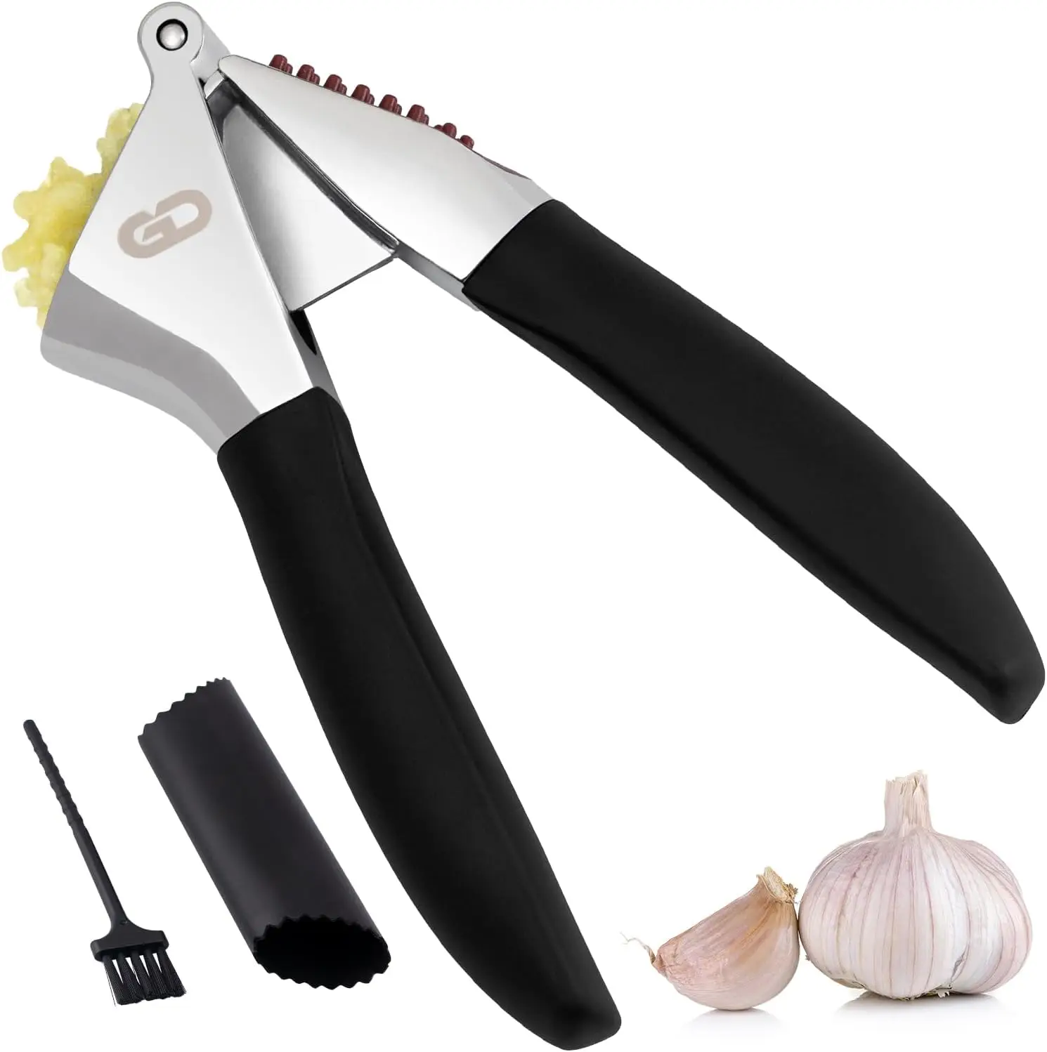 Heavy Duty Garlic Press Set – No Peel, Easy Squeeze & Clean, Ergonomic Handle, Large Chamber, Includes Silicone Peeler & Brush
Heavy Duty Garlic Press Set – No Peel, Easy Squeeze & Clean, Ergonomic Handle, Large Chamber, Includes Silicone Peeler & Brush