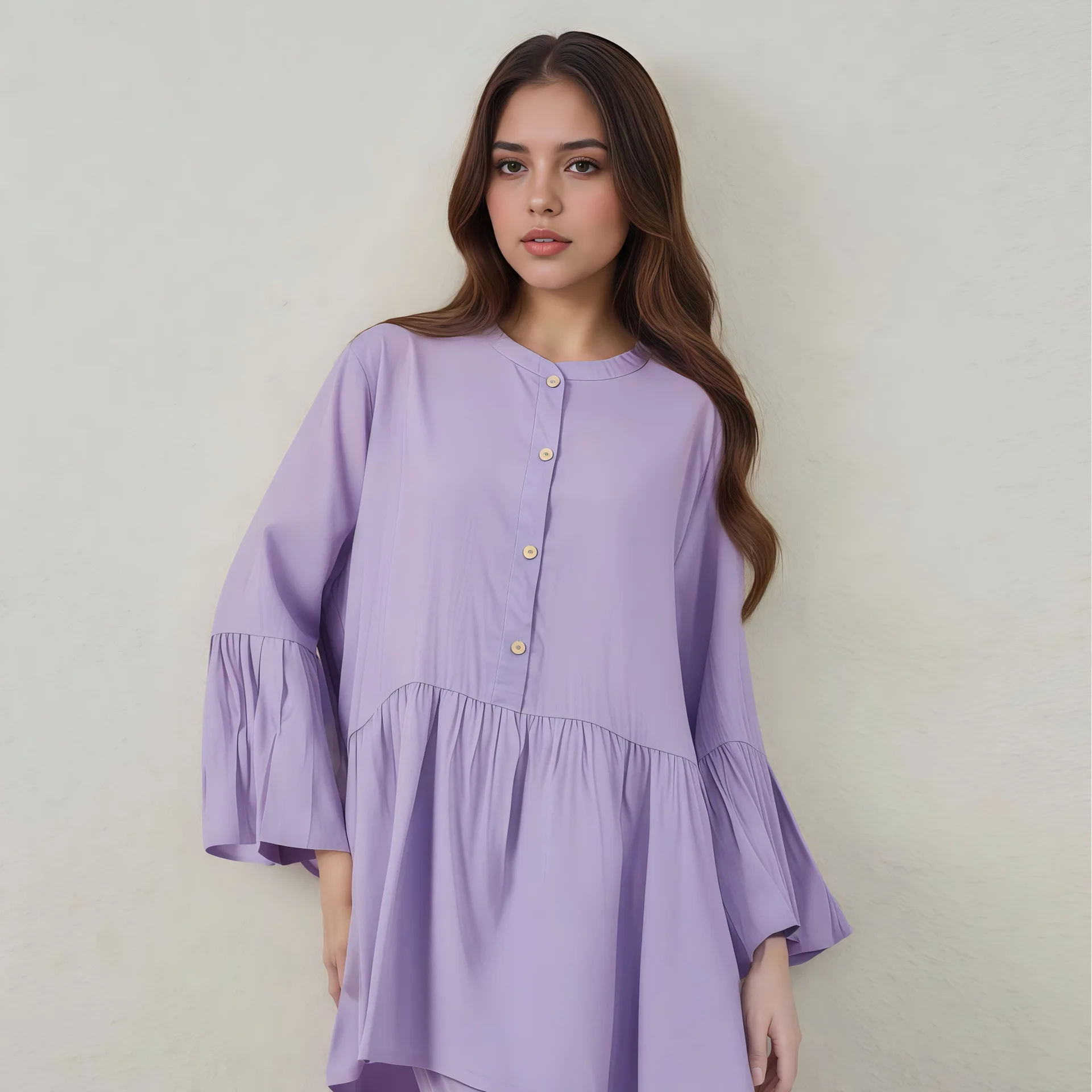 Мусульманские комплекты для женщин, топы с расклешенными рукавами, брюки, костюм, исламская одежда, турецкий кафтан, наряды, рубашка, брюки, женские халаты, ансамбли
Мусульманские комплекты для женщин, топы с расклешенными рукавами, брюки, костюм, исламская одежда, турецкий кафтан, наряды, рубашка, брюки, женские халаты, ансамбли