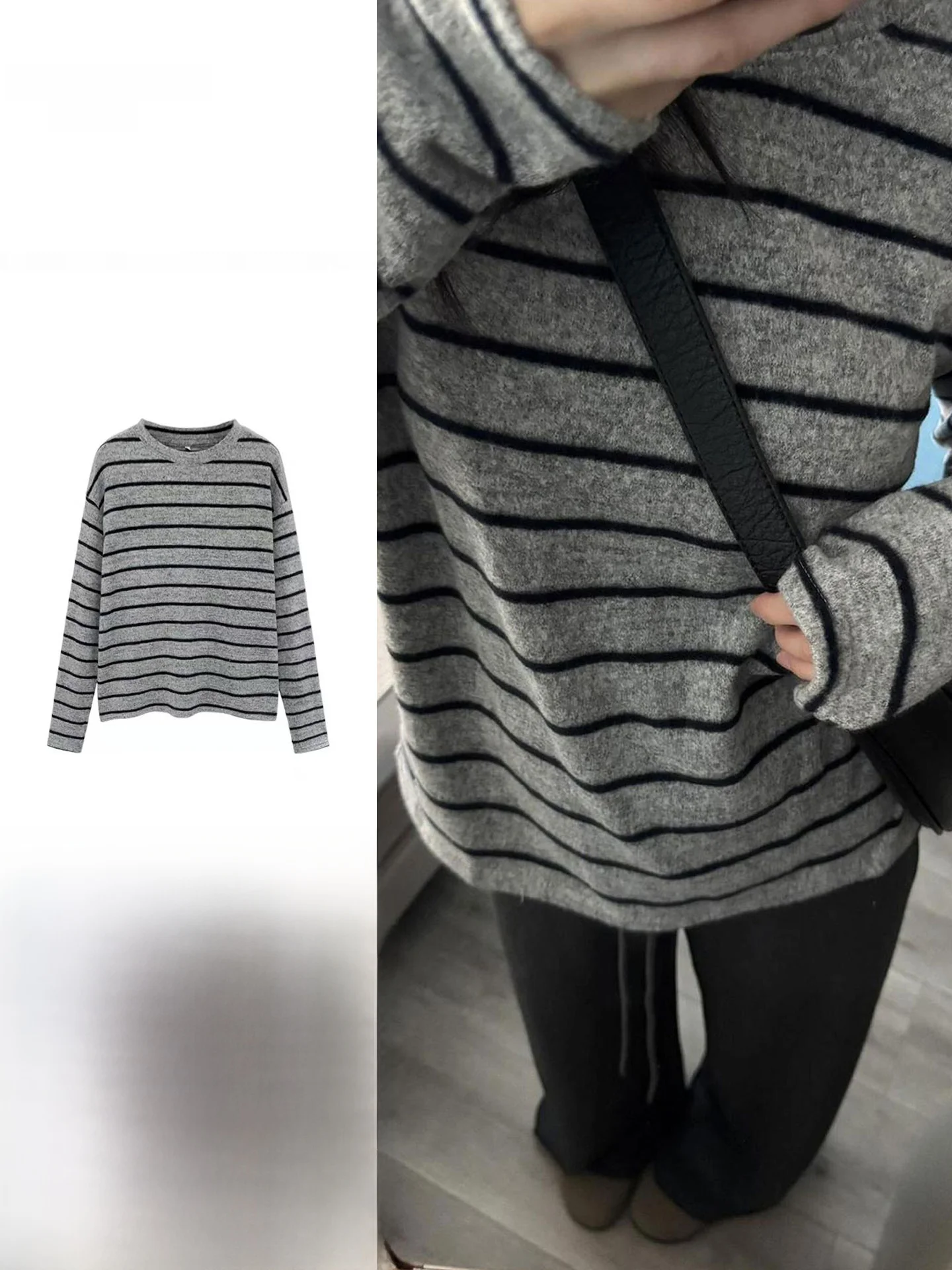 plus Size Casual Style Long Sleeve Women's T-Shirt Striped Inner Wear Loose Fit Slimming Base Layer Top Spring Autumn Design
plus Size Casual Style Long Sleeve Women's T-Shirt Striped Inner Wear Loose Fit Slimming Base Layer Top Spring Autumn Design