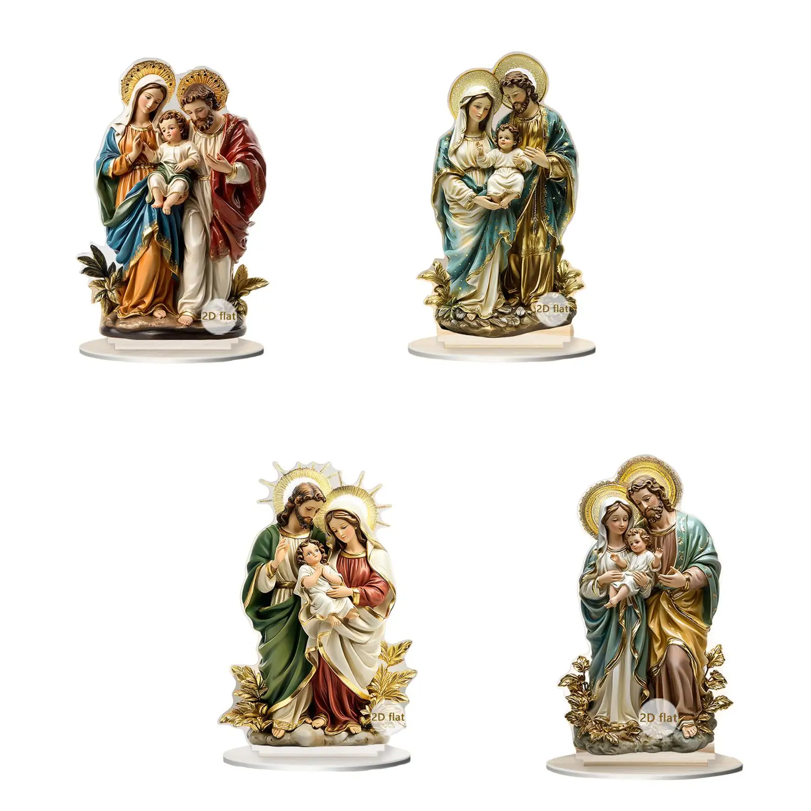 2D украшение для Святой семьи, религиозный домашний декор для книжной полки, офисного исследования
2D украшение для Святой семьи, религиозный домашний декор для книжной полки, офисного исследования