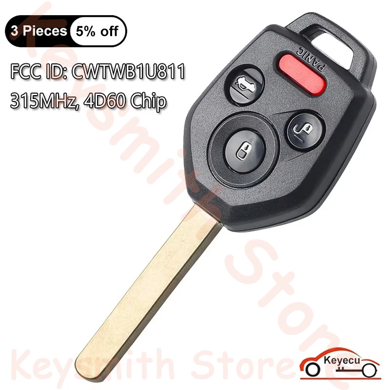 KEYECU 4 кнопки 315 МГц 4D60 чип для Subaru Outback Legacy 2011 2012 2013 2014 2015 автоматический пульт дистанционного управления FCC # CWTWB1U811
KEYECU 4 кнопки 315 МГц 4D60 чип для Subaru Outback Legacy 2011 2012 2013 2014 2015 автоматический пульт дистанционного управления FCC # CWTWB1U811