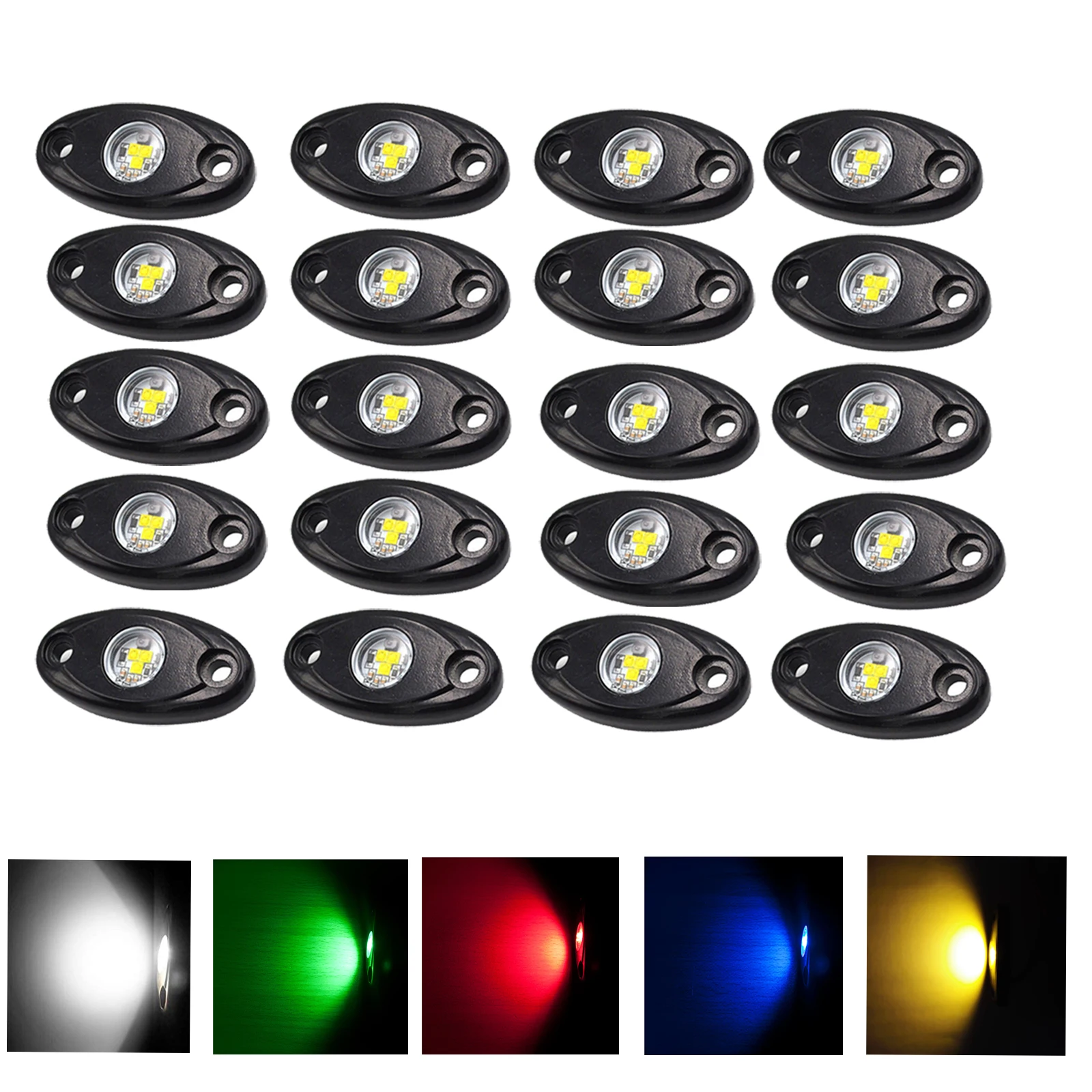20pcs Waterproof LED Rock Lights Underwheel Lights for Offroad Truck SUV 4x4 ATV 4WD Bus Boat LED Underglow Trail Rig Lights
20pcs Waterproof LED Rock Lights Underwheel Lights for Offroad Truck SUV 4x4 ATV 4WD Bus Boat LED Underglow Trail Rig Lights