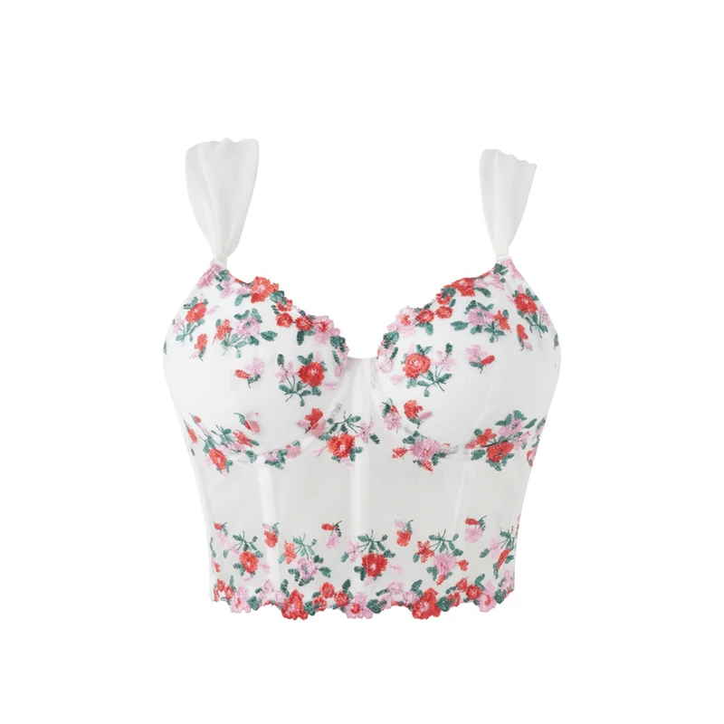 Women Embroidered Floral Corsets Crop Tops Tank Top Sexy White Elegant Mesh Lace Bustiers Lingerie Vest Gothic Korsett Corselet
Women Embroidered Floral Corsets Crop Tops Tank Top Sexy White Elegant Mesh Lace Bustiers Lingerie Vest Gothic Korsett Corselet