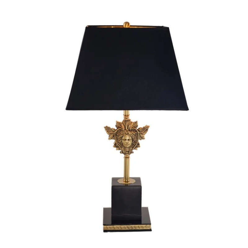 American simple Venus statue pure copper black marble table lamp model room study bedside table lamp
American simple Venus statue pure copper black marble table lamp model room study bedside table lamp