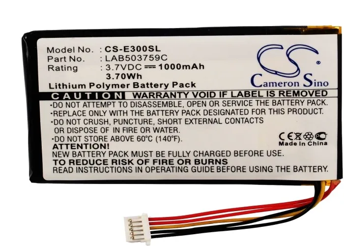 3.7V 1000mAh PDA, Pocket PC Battery LAB503759C for Toshiba Genio E300 E310 E330 E335 E340 E350 E355 +TOOL
3.7V 1000mAh PDA, Pocket PC Battery LAB503759C for Toshiba Genio E300 E310 E330 E335 E340 E350 E355 +TOOL