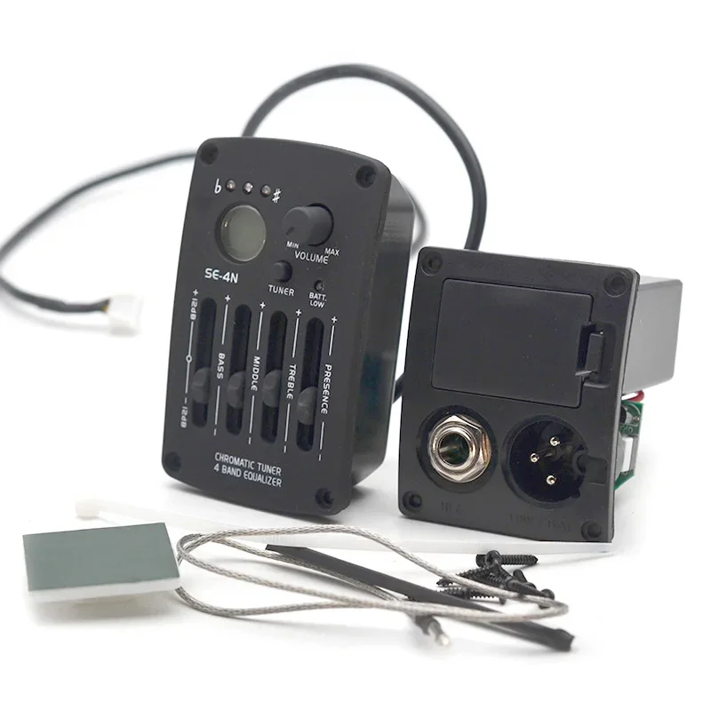 SE-4N 4 Band EQ Acoustic Guitar Preamp with Round Digital Procedding Tuner Equalizer Guitar Pickup Rubber Oil Black
SE-4N 4 Band EQ Acoustic Guitar Preamp with Round Digital Procedding Tuner Equalizer Guitar Pickup Rubber Oil Black