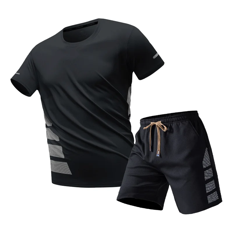 Summer Men T-Shirts Outfit Quick Dry Breathable Gym Clothing Training Short Sleeve Tops Shorts Suit Daily Leisure Two-Piece Sets
Summer Men T-Shirts Outfit Quick Dry Breathable Gym Clothing Training Short Sleeve Tops Shorts Suit Daily Leisure Two-Piece Sets