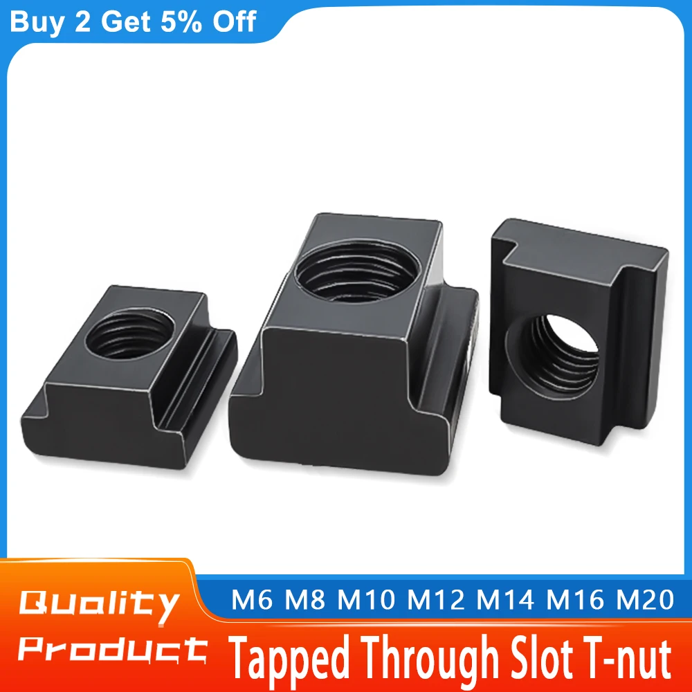 1-20pcs DIN508 Tapped Through Slot T-Nut M6 M8 M10 M12 M14 M16 M18 M20 Grade 10.9 Black Oxide Finished Carbon Steel Slot T-nut
1-20pcs DIN508 Tapped Through Slot T-Nut M6 M8 M10 M12 M14 M16 M18 M20 Grade 10.9 Black Oxide Finished Carbon Steel Slot T-nut