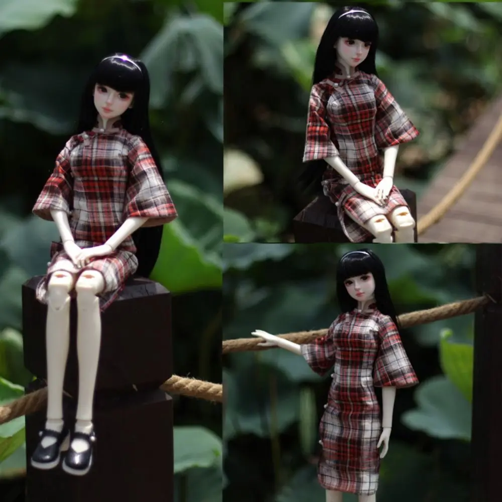 Handmade Chinese Dresses Clothes Cute Fashion Traditional Retro Grid Cheongsam Doll Accessories for 1/3 1/4 45/60cm Dolls
Handmade Chinese Dresses Clothes Cute Fashion Traditional Retro Grid Cheongsam Doll Accessories for 1/3 1/4 45/60cm Dolls