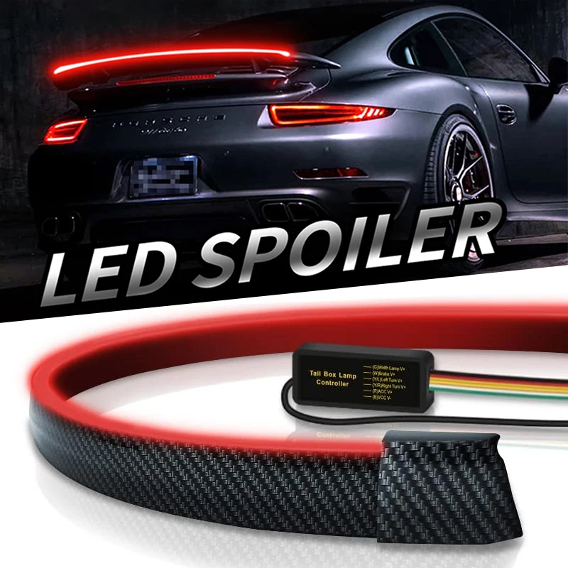 Car Spoiler Third Brake Light Turn Signal DRL Red LED Strip Rear Wing Exterior Part Trunk Tail Lip Lamp For Audi Golf Toyota BMW
Car Spoiler Third Brake Light Turn Signal DRL Red LED Strip Rear Wing Exterior Part Trunk Tail Lip Lamp For Audi Golf Toyota BMW