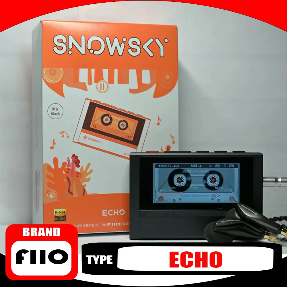 FiiO ECHO Portable Hi-Res Audio Music Player Dual DAC Bluetooth Music Player 3.5mm + 4.4mm Balanced Output Color Screen Simple
FiiO ECHO Portable Hi-Res Audio Music Player Dual DAC Bluetooth Music Player 3.5mm + 4.4mm Balanced Output Color Screen Simple