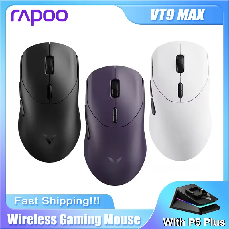 Rapoo VT9 MAX GEN-2 Wireless Gaming Mouse True 8K Wireless Polling Rate 53g Lightweight Up to 750Hr Battery Life
Rapoo VT9 MAX GEN-2 Wireless Gaming Mouse True 8K Wireless Polling Rate 53g Lightweight Up to 750Hr Battery Life