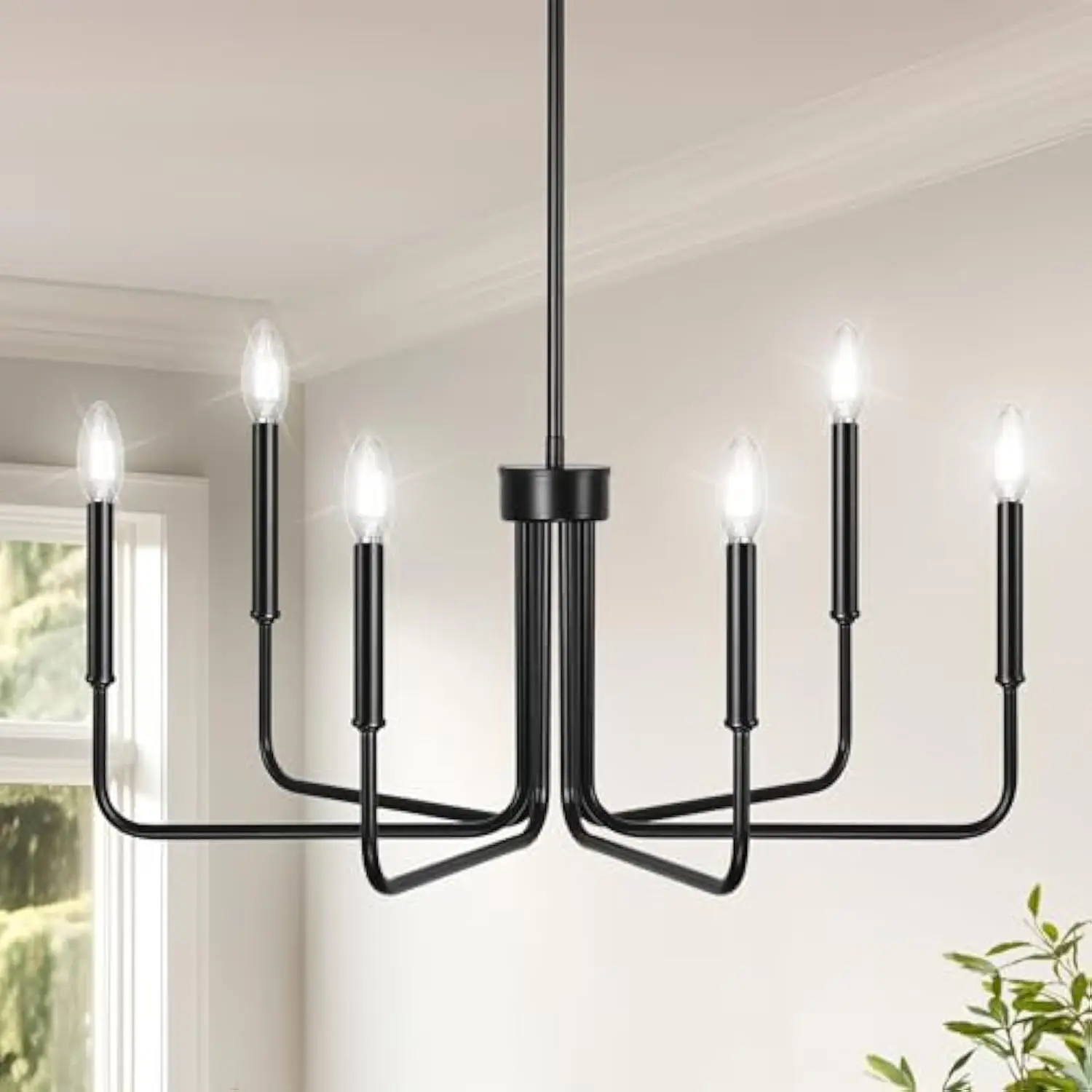 Black Chandelier, 6-Light Farmhouse Chandelier for Dining Room, Dining Light Fixtures Over Table, Industrial Modern Chandelier
Black Chandelier, 6-Light Farmhouse Chandelier for Dining Room, Dining Light Fixtures Over Table, Industrial Modern Chandelier