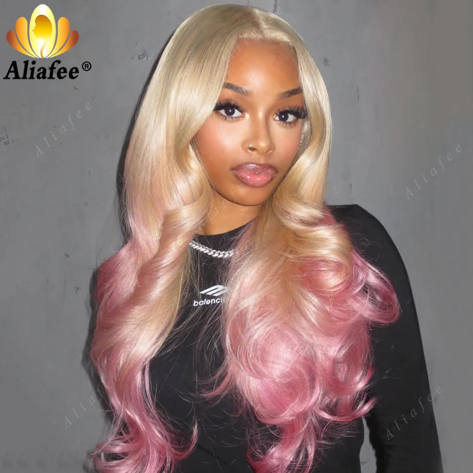 Ombre 613 Light Blonde To Baby Pink Body Wave Natural Gradient Blend Colored Wig 13x6 HD Transparent Lace Frontal Human Hair Wig
Ombre 613 Light Blonde To Baby Pink Body Wave Natural Gradient Blend Colored Wig 13x6 HD Transparent Lace Frontal Human Hair Wig
