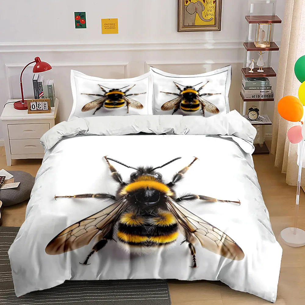 Fuzzy bumblebee close-up Pattern Duvet Cover Set Digital Print Colorful Polyester Bedding with Zipper Closur for kids gifts
Fuzzy bumblebee close-up Pattern Duvet Cover Set Digital Print Colorful Polyester Bedding with Zipper Closur for kids gifts