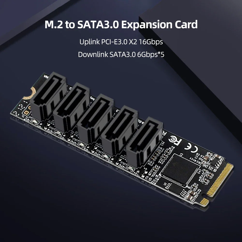 M.2 Key JMB585 For NVME Converter With SATAIII SATA 3.0 Cable M.2 PCIe 3.0 To 5 Ports SATA III 6G SSD Adapter Riser Card
M.2 Key JMB585 For NVME Converter With SATAIII SATA 3.0 Cable M.2 PCIe 3.0 To 5 Ports SATA III 6G SSD Adapter Riser Card