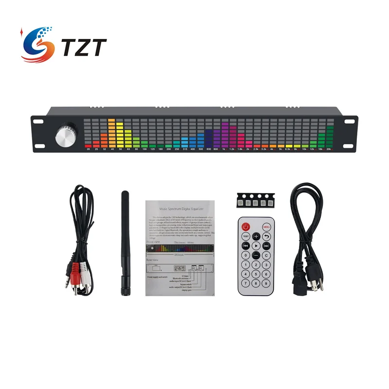 TZT Professional 31 Bands Music Spectrum Display Dual Channel 15 Bands Digital Equalizer with Remote Control
TZT Professional 31 Bands Music Spectrum Display Dual Channel 15 Bands Digital Equalizer with Remote Control