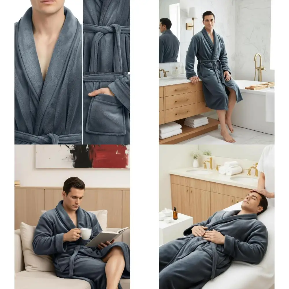 Luxury Plush Spa Robe for Men - Premium Fleece Bath Wrap
Luxury Plush Spa Robe for Men - Premium Fleece Bath Wrap