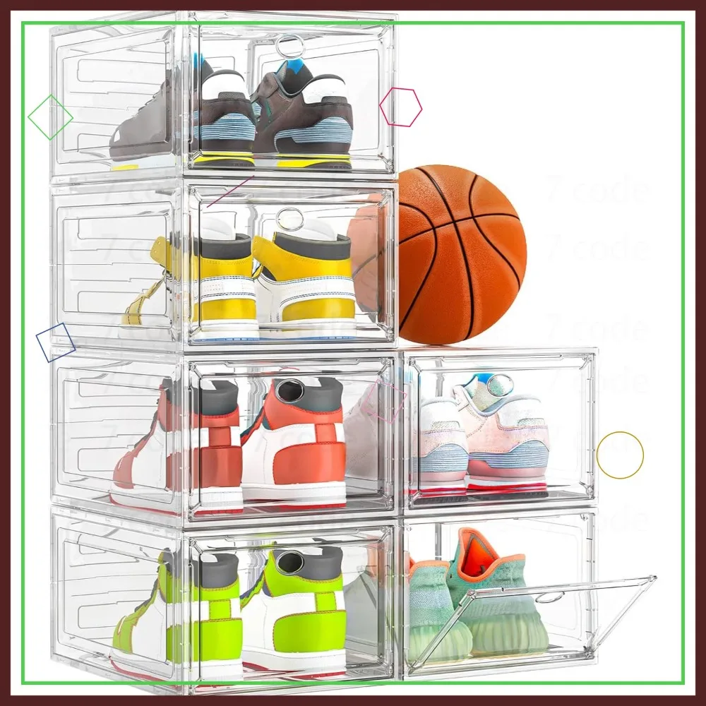 Утолщенный прозрачный органайзер для обуви с магнитной дверцей, складные коробки для хранения кроссовок и ботинок в шкафу, набор из 6 штук, белый цвет
Утолщенный прозрачный органайзер для обуви с магнитной дверцей, складные коробки для хранения кроссовок и ботинок в шкафу, набор из 6 штук, белый цвет
