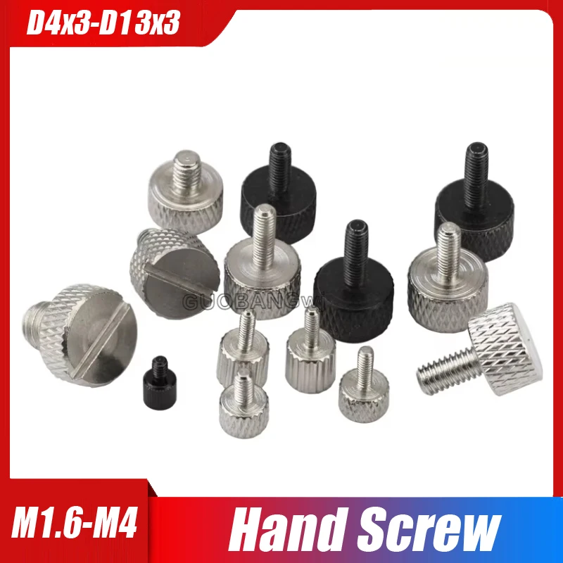 10Pcs Knurled Thumb Screw M1.6 M2 M2.5 M3 Carbon Steel Cylindrical Flat Head Hand Tighten Adjust Screw For DIY/Lens/Caliper Etc
10Pcs Knurled Thumb Screw M1.6 M2 M2.5 M3 Carbon Steel Cylindrical Flat Head Hand Tighten Adjust Screw For DIY/Lens/Caliper Etc