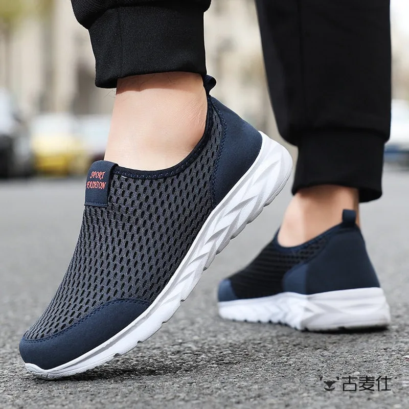 Men's Slip-On Sports Shoes Breathable Large Mesh Comfortable Summer Casual Net Shoes Single Net Shoe Rotating Buckle Closure
Men's Slip-On Sports Shoes Breathable Large Mesh Comfortable Summer Casual Net Shoes Single Net Shoe Rotating Buckle Closure