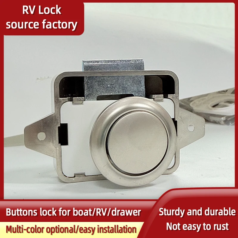 RV Yacht Push Pop Drawer Lock Keyless Multi Color Easy Install Cabinet Latch
RV Yacht Push Pop Drawer Lock Keyless Multi Color Easy Install Cabinet Latch