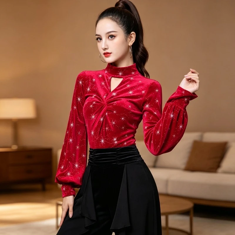Latin Dance Tops Women Long Sleeve Samba Modern Dancewear Female Practice Party Professional Fashionable Performance Outfit
Latin Dance Tops Women Long Sleeve Samba Modern Dancewear Female Practice Party Professional Fashionable Performance Outfit
