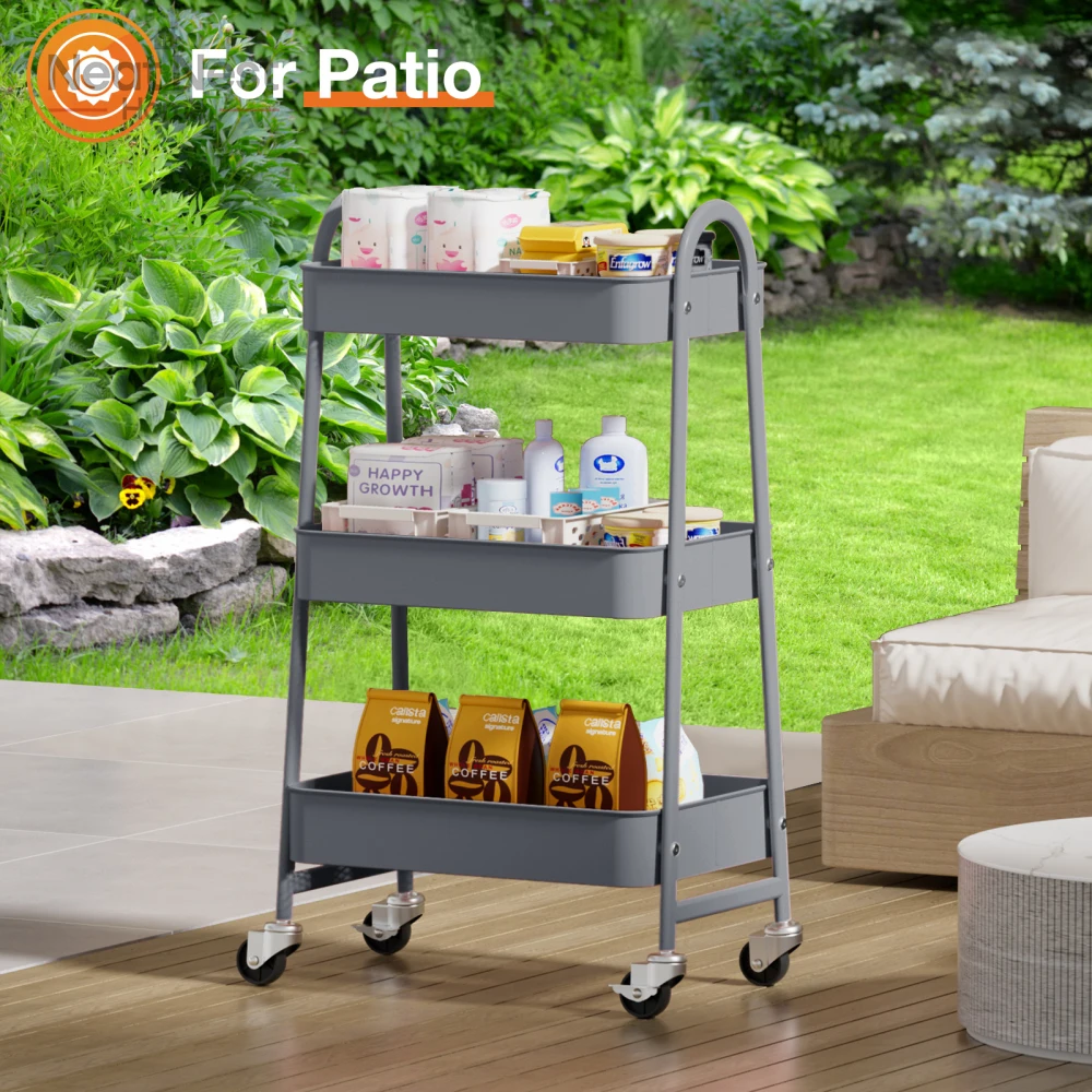 3 Tier Small Rolling Cart, Metal Utility Storage Organizer, wheels are equipped with locks, Can be fixed, for Kitchen, Bathroom
3 Tier Small Rolling Cart, Metal Utility Storage Organizer, wheels are equipped with locks, Can be fixed, for Kitchen, Bathroom