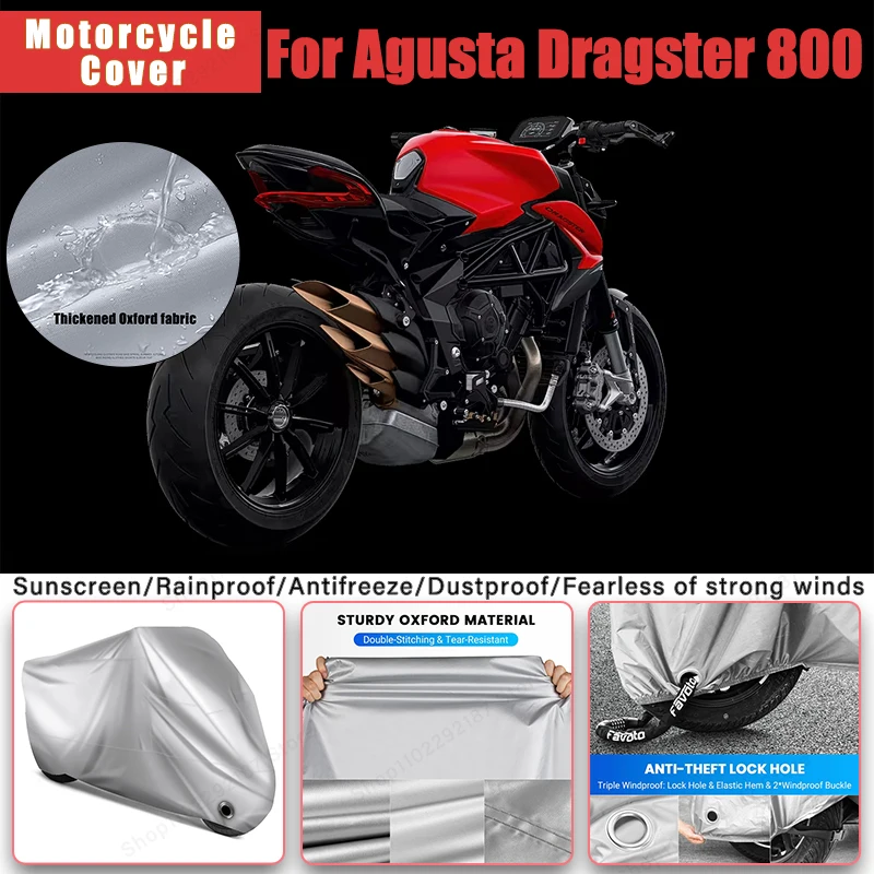 For MV Agusta Dragster 800 No Ear Motorcycle Cover - Outdoor Full Body Protection, Waterproof Dustproof Sunscreen Moto Accessory
For MV Agusta Dragster 800 No Ear Motorcycle Cover - Outdoor Full Body Protection, Waterproof Dustproof Sunscreen Moto Accessory