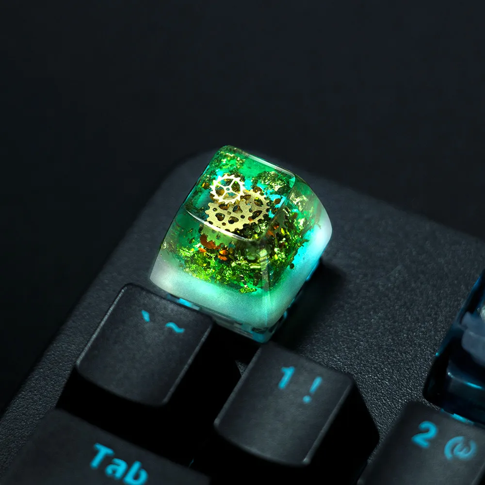 Gear Themed Keycap OEM Profile R3 R4 Custom Original Handmade Artisan Single Keycaps for Mechanical Keyboard Accessories DIY