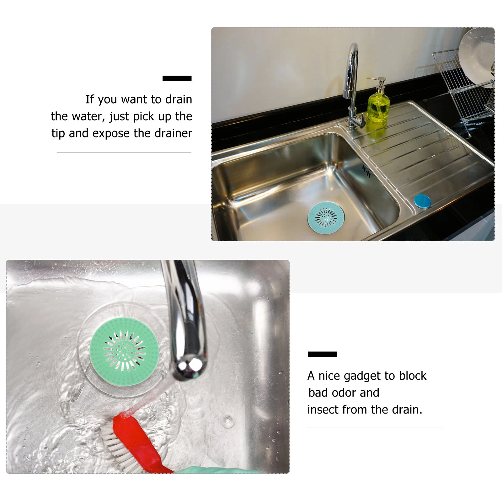 3Pcs Silicone Sink Plug Manta Shape Drain Cover for Kitchen Bathroom Laundry Sink Strainer Odor Blocker Strong Adsorption
3Pcs Silicone Sink Plug Manta Shape Drain Cover for Kitchen Bathroom Laundry Sink Strainer Odor Blocker Strong Adsorption