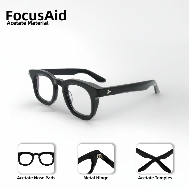 Retro Thick Frame Rectangular Optical Glasses Handmade Acetate Frames Men And Women Fashionable Versatile Brand Designer Glasses
Retro Thick Frame Rectangular Optical Glasses Handmade Acetate Frames Men And Women Fashionable Versatile Brand Designer Glasses