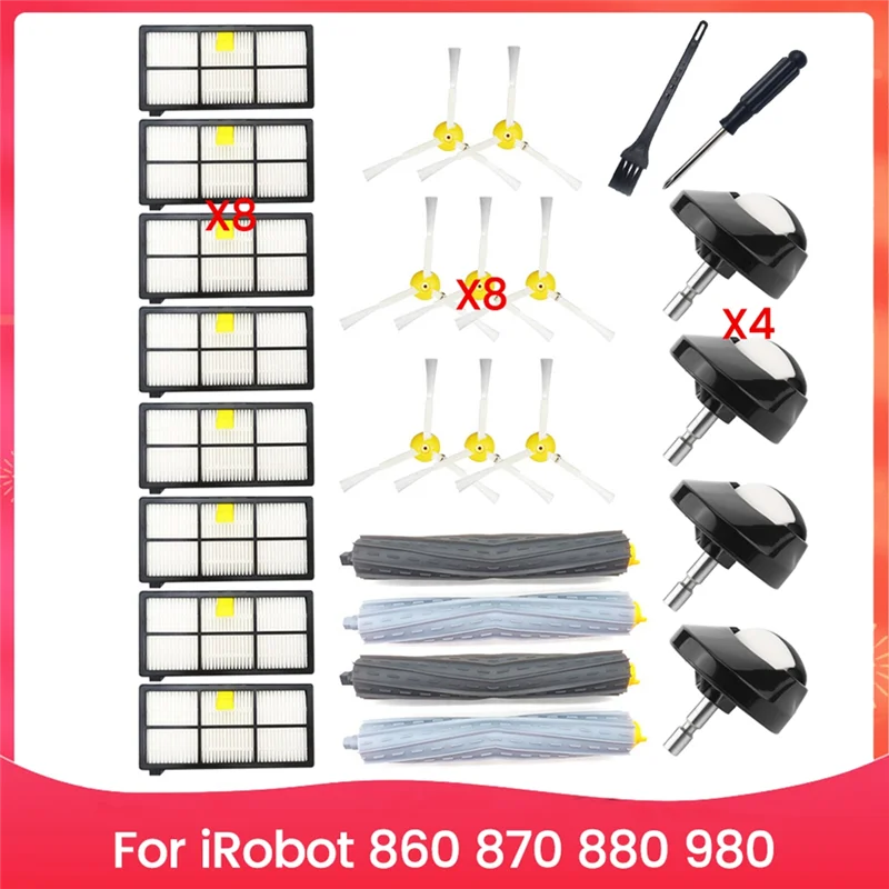 ABRB-26 шт. щетка-фильтр и универсальное колесо для Irobot 860 870 880 980, аксессуары для пылесоса, запасные части
ABRB-26 шт. щетка-фильтр и универсальное колесо для Irobot 860 870 880 980, аксессуары для пылесоса, запасные части